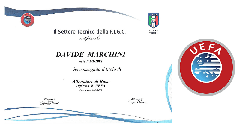 Davide Marchini Coach Certificate